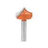 Juego de 6 Cuchillos de Tallado Puntiagudos Rojos y Naranjas, Fresadora, Herramienta para Máquina de Grabado, Cuchillo para Panel de Puerta, Herramienta para Carpintería con Patrón de Tallado Fino