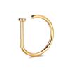 Piercings de Nariz Transfronteiriços, Piercings de Lábio, Piercings de Orelha, Argolas de Nariz de Aço Inoxidável em Forma de D, Joias para Piercing Corporal, Piercing DIY Estilo Punk Europeu e Americano