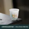 Taza de té de porcelana de jade pintada a mano con loto, taza maestra de juego de té Kung Fu, taza individual de porcelana blanca, taza de té estilo chino