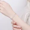 Bienestar de Transmisión en Vivo de TikTok Nicho Europeo y Americano Lujo Ligero Zirconio Pulsera de Cielo Estrellado para Bebé Pulsera de Platino Chapado en Diamante de Celebridad de Internet