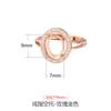 Porta-anéis de Prata de Lei S925 Porta-anéis Vazio Banhado a Ouro Cor 18K Anel de Jade Hetian Porta-anéis Vazio Acessórios de Joalheria DIY Transfronteiriço