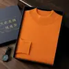 Suéter de cachemira premium para hombre, otoño e invierno, cuello semi-alto, top cálido, capa interior business casual, suéter para hombre al por mayor