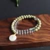 Nova pulseira estilo chinês Aquamaro Ágata vermelha Padrão vermelho Avokado Branco Luar Pulseira dupla All-match Moda Live Blast