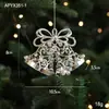 Transfronterizo Nuevo Producto Colgante de Plástico Plateado con Forma Decoración Colgante de Árbol de Navidad Brillante Galvanizado Accesorios Pequeños Adornos de Navidad en Stock