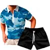Camiseta deportiva casual de verano para hombre con estampado 3D traje de camiseta para hombre