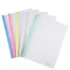 Guangbo Paquete de 5 carpetas de palanca A4 anchas, gruesas, de color, con cubierta transparente, color monocromático aleatorio WJ6331