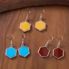 Pendientes de Colgante Geométricos de Moda Sencillos de Venta Caliente Transfronterizos, Pendientes Versátiles de Rombo Rectangular Coloridos de Nicho Único para Mujeres