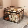 Nuevo contenedor de almacenamiento para muñecas infantiles, organizador de juguetes transparente con tapa, cesta para muñecas, cesta de almacenamiento para bloques de construcción y bocadillos para uso doméstico