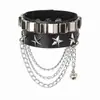 Pulseras Punk Anchas de Cuero con Remaches para Hombres y Mujeres, Pulseras y Accesorios Multicapa de Calle Modernos y Geniales