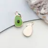 1 Accesorio de Joyería DIY Verde Aleación Esmalte Flor de Cerezo Colgante Llavero Pendientes Accesorios para el Cabello Encanto para Teléfono Venta al por Mayor