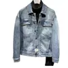 Chaqueta de mezclilla moderna y a la moda para hombre, nueva colección primavera/otoño 2026, versátil, corte ajustado, lavado desgastado para hombre