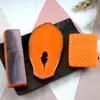 Modelo de salmón de comida de simulación plástico sushi falso pez dorado sashimi plato decoración accesorios juguetes