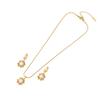 [Bingmeng] Elegante collar de perlas de estilo europeo y americano, cadena de clavícula de acero inoxidable, N1336
