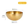 Bol para Ensalada Estilo Coreano, Bol Redondo Grande de Acero Inoxidable, Bol para Fideos Fríos, Bol de Cocina Multiusos, Bol Dorado para Arroz, Transfronterizo