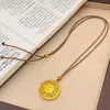 Estilo Xiaohongshu Filigrana Chapada en Oro Calada Carácter de Fortuna Brújula de los Ocho Tesoros Colgante Colgante de Moda Retro Fuente de Suministro para Transmisiones en Vivo