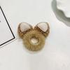 Diadema de asta de felpa para Otoño e Invierno, nueva cuerda para el pelo color té con leche, goma para el pelo dulce coreana, cuerda para el pelo peluda linda