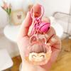 Llavero Creativo de Acrílico al Óleo Arena Movediza Estilo Lindo Conejo de Ensueño Pequeños Gadgets Lindos Colgante para Mochila de Estudiante de Primaria