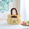 Bolsa de Mão Kulomi Merlot com Babados Japoneses Bolsa Lancheira Bolsa Lanche Bolsa de Mão para Menina Armazenamento Bolsa de Mamãe