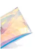 Proveedores de fabricantes tarjetero láser de PVC de moda creativo tarjetero pequeño fresco de botón a presión de colores tarjetero portátil