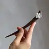 Pasador de Madera Nuevo Estilo Chino Pasador de Pelo Estilo Antiguo Pasador de Pelo para Mujer Alta Calidad Sentido de Suzuki Orquídea Estilo Nacional Combinación Falda de Cara de Caballo Pelo Pasador de Pelo
