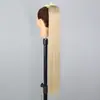 Peluca de fibra química para coleta con correa de 85 cm para mujer, extensiones de cabello largo liso de 34 pulgadas