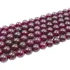 Granate de Mozambique Cuentas Redondas Pulsera de Ágata Accesorios con Cuentas Garnet Rojo Vino Calcedonia Joyería DIY Cuentas Sueltas