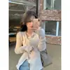 Otoño Invierno Chic Francés Tejido Irregular Diseño Femenino Sentido de Diseño Nicho Suéter Delgado Capa Base Puro Deseo Top