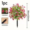 Flores artificiales de violeta transfronterizas para decoración del hogar, jardín exterior y patio, flores falsas, eucalipto, margarita, plantas en maceta, árboles
