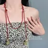 Cadena de Cintura Dorada Simple Estilo Étnico, un Collar de Múltiples Capas para Mujer con Alta Apariencia, Moda Retro y Elegante