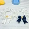 Gran Nudo de Mariposa Serie de Bodas Collar de Babero Decorativo Ajustable con Cordones para Gatos y Perros, Especialmente Diseñado para Bodas