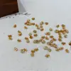 Accesorios de Plata S925, Tapones para Orejas Pequeños de Flor de 4 mm que se Pueden Combinar con Cualquier Arete, con Mejor Durabilidad, Disponibles en Amarillo y Blanco