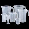 Vaso medidor de plástico con asa, resistente a altas temperaturas, con escala, recipiente medidor transparente para el hogar con tapa