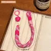 Colgante de Cordón Multifuncional de Colores, Correa Personalizada Anticaída para Teléfono, Llavero, Correa Larga Tejida Trendy de Dopamina para Bolso