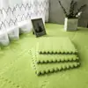 Tapete de Chão de Cor Pura Splicing de Luxo Leve para Sala de Estar, Tapete de Engatinhar para Bebê, Tapete de Chão Antiderrapante Doméstico Fácil de Limpar para Quarto ao Lado da Cama