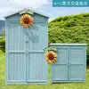  cobertizo de almacenamiento para jardín exterior protección solar casa de herramientas para patio madera anticorrosión gabinete para balcón estante de almacenamiento para artículos varios