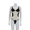 Macacão de Alça Splicing de Renda Popular Europeu e Americano para Comércio Exterior Feminino Sexy Hot Girl Justo Alta Elasticidade Transparente Top para Mulheres