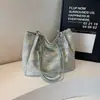 Bolso Tote Estampado de Moda de Verano para Mujer 2025 Nuevo Simple de Gran Capacidad Bolso de Hombro Versátil Casual Bolso de Axila