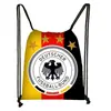 Bolsa com Cordão para Futebol da Copa do Mundo Transfronteiriça de 2026 com Estampa do Logo da Equipe, Mochila com Cordão de Poliéster, Bolsa de Armazenamento de Grande Capacidade