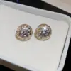 Brincos de Zircônia Dourada Café Laço Geométrico Gota d'Água Pérola Estilo Retro Francês Brincos de Tarraxa Nicho Sensação de Alto Padrão Joias para Orelha