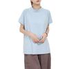 Nueva Camiseta de Algodón de Manga Corta Japonesa Rakuten para Mujer Verano Color Sólido Casual Cuello Redondo Dobladillo Abertura Lateral Top Disparo Real