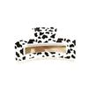 Pinza Rectangular con Estampado de Vaca para Agarre Trasero de la Cabeza, Pinza para el Cabello Diaria para Cola de Caballo, Lindo Tocado, Accesorios para el Cabello al Mayoreo