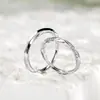 Anillos Clásicos para Pareja, Anillos Abiertos de Amor Infinito Mobius, Accesorios de Joyería Sencillos y Elegantes para el Día de San Valentín para Hombres y Mujeres