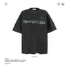 Camiseta Unissex de Algodão Puro 250g, Estilo Moderno, Estampa Simples de Letras, Manga Curta, Caimento Solto, Comércio Exterior Transfronteiriço, Atacado