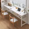 Escritorio rectangular largo, escritorio para computadora, escritorio para dormitorio de niñas, escritorio simple de oficina para estudiar, banco de trabajo rectangular para uso doméstico de estudiantes