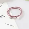 Elástico para cabelo feminino, faixa de cabeça, elástico alto, anel de cabelo, simples, famoso na internet, acessórios simples para cabelo, capa de couro, corda fina para cabelo feminina