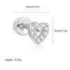Aretes de Acero Inoxidable Oro de 18K Zircón Acero de Titanio Mini Piercings de Nariz de Rosca Piercing Anillos para Ombligo Joyería Transfronteriza Europea y Americana