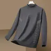 Moletom com Capuz Casual Tendência Versátil Outono/Inverno Masculino, Manga Longa Gola Alta, Camada Base