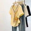 Moda Verão 2026 Nova Roupa Feminina Plus Size, Blusa Camiseta Oversized Elegante que Reduz a Idade com Manga Curta para Mulheres A11431
