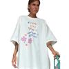 Estilo Retro Ins Nicho Tendência Verão 2025 Estilo Europeu e Americano Moda Senso de Alto Padrão Camiseta de Manga Curta 100% Algodão Moda Feminina