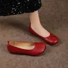 Outono 2026 Novo Bico Quadrado Bico Dividido Baixo Solado Macio Confortável Slip-on Antiderrapante Não Cansa os Pés Sapatos de Moda Femininos